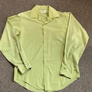 Van Heusen Vintage Light Green Casual Button-Down Shirt